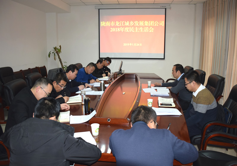 市龍江城鄉發展集團公司召開2018年度領導班子及領導成員民主生活會